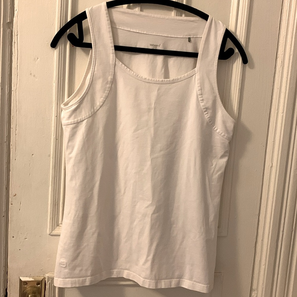 Stretch white T shirt